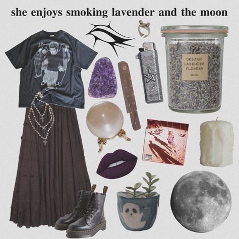 Ghosthunter Aesthetic Outfit, Grunge Witchy Outfits, Witchcraft Aesthetic Outfit, Whimsigothic Accessories, Light Whimsigothic Outfits, Cute Witchy Outfits, Witchcraft Outfits, Hippie Goth Fashion, Whismgothic Outfits