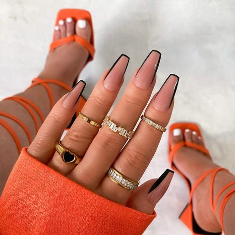 Acrylic Manicure, Kiara Sky, Acrylic Press On Nails, Coffin Shape, Fall Acrylic Nails, Coffin Shape Nails, Acrylic Nail Art, Coffin Nails Designs, Fire Nails