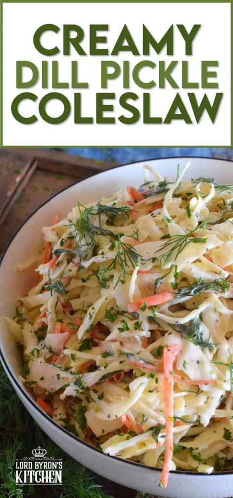 Recipes With Dill Pickles In Them, Pickle Juice Coleslaw, Pickle Salad Recipes, Dill Pickle Coleslaw, Dill Pickle Recipes, Dill Coleslaw, Pickle Coleslaw, Pickles Salad, Pickle Slaw