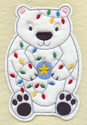 Christmas Polar Bear, Big Personality, Embroidery Library, Embroidery Projects, Baby Quilts, Polar Bear, Machine Embroidery Designs, Machine Embroidery, Embroidery Designs