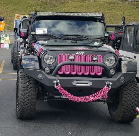 Jeep Wrangler Girly, Modificaciones Jeep Xj, Pink Jeep Wrangler, Jeep Driving, Auto Jeep, Jeep Baby, Custom Jeep Wrangler, Pink Jeep, Jeep Mods