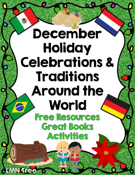 December Holidays Around The World, December Lessons, Celebrations Around The World, Books And Activities, Around The World Theme, Christmas Units, Christmas Lesson, December Activities, Teaching Holidays