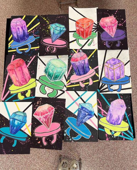 Katie Gray on Instagram: “Form Ring Pops were a HIT!!!! My 5th grade artists loved this project and they rocked it❤️ #iteachart #artteachers #arteducator #arted…” 3rd Grade Art Lesson, Elementary Art Classroom, Ring Pops, Elementary Art Rooms, 7th Grade Art, Elementary School Art, 8th Grade Art, Bd Art, Middle School Art Projects