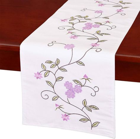 Amazon.com: Simhomsen Double Thickness Rustic Embroidered Floral Table Runners for Spring and Summer, Dresser Scarf (Blue, 14 × 53 Inch) : Home & Kitchen Table Runners Embroidery Designs, Spring Table Runner, Outdoor Dinner Parties, Dresser Scarf, Embroidered Table Runner, Floral Table Runner, Floral Table, Summer Tables, Rustic Holiday