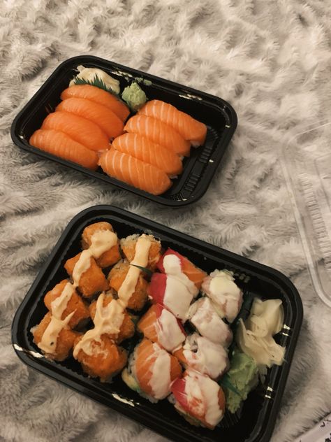 salmon sushi, tiger rolls, & spicy tuna rolls Spicy Tuna Roll, Salmon Sushi, Spicy Tuna, Rolls