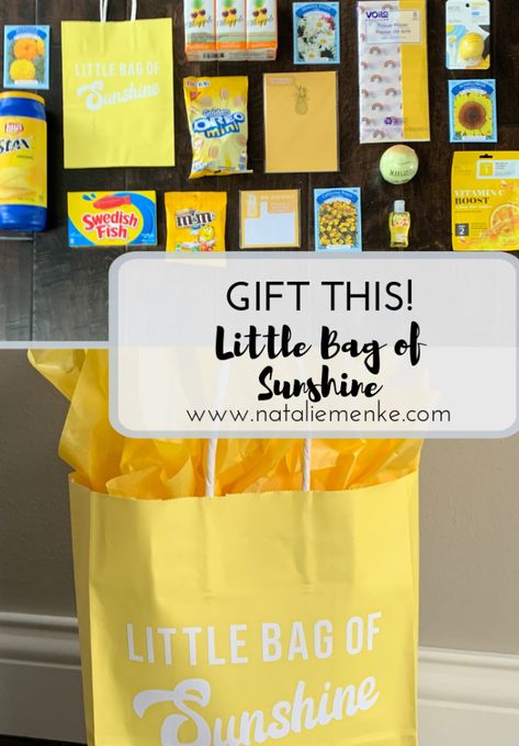 Teacher Appreciation Gift Basket, Appreciation Gift Basket, Bag Of Sunshine, Appreciation Gifts Diy, Staff Appreciation Gifts, Secret Pal, Box Of Sunshine, Secret Sisters, Custom Gift Bags