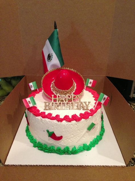 Mexican Theme Cake Mexican Theme Cake For Men, Cupcakes Mexicanos, Mexico Cake, Mexican Theme Cake, Mexican Cakes, Mexican Themed Cakes, Mexican Fiesta Cake, Three Tiered Cake, Mexican Fiesta Birthday Party