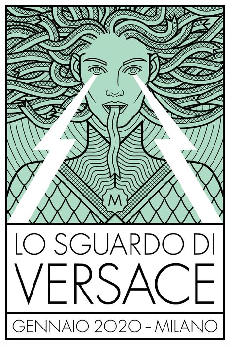 Gianmarco Magnani Versace Poster, Versace Illustration, Fairy Room Ideas, Old Posters, Japan Graphic Design, Medusa Gorgon, Fairy Room, Wall Pics, Jazz Art