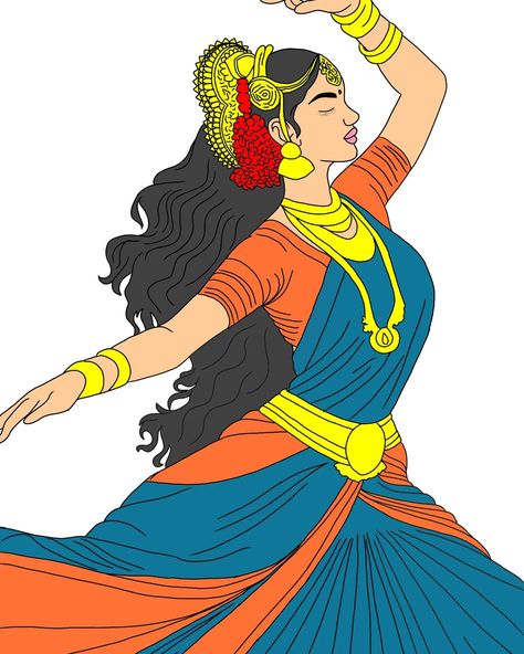 Bringing the beauty of Indian classical dance to life with this stunning digital drawing..! 🎨💃 #DanceSketch #bharatanatyam #classic #drawing #like #follow Classical Dance Drawing, Dance Drawing, Classic Drawing, Gym Wall Decor, Dancing Drawings, Indian Classical Dance, Gym Wall, Art Village, Classical Dance