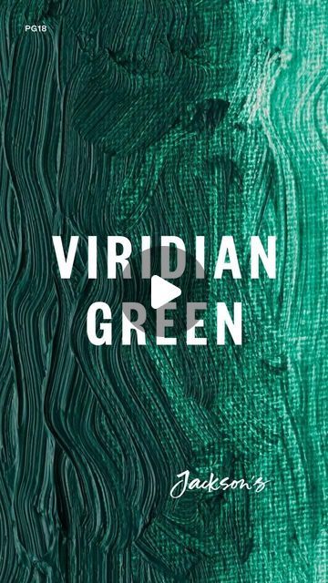 Jackson's Art Supplies on Instagram: "Viridian Green (PG18) is a semi-transparent green pigment with a distinctive blue undertone. It can be found in the paintings of the Impressionists and Post-Impressionists, and continues to be a popular pigment today. The story of Viridian is best understood in the context of the green pigments that were available at the time it was discovered. Read more about Viridian Green on our blog - link in bio.
 
Film by the Jackson’s Team at the Jackson’s Studio, London. This film features @evie_hatch, Studio and Materials Specialist at Jackson’s Art Supplies.
 
#greenpigments #viridiangreen #painting #pigments #artmaterials" Viridian Green, Artsy Ideas, Mixing Colors, Art Media, Jackson's Art, Post Impressionists, Watercolour Tutorials, Semi Transparent, New Directions