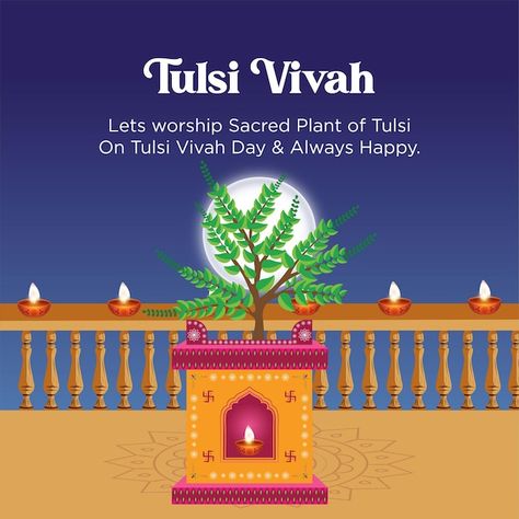 Tulsi Rangoli, Festival Banner Design, Ram Navami Images, Tulsi Vivah, Festival Banner, Sacred Plant, Hindu Festival, Packaging Company, Hindu Festivals