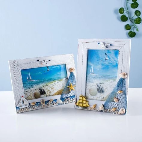 Just found this amazing item on AliExpress. Check it out! $4.99  30％ Off | 6 Inch Ocean Photo Frame Summer Shell Wooden Frame Supply Mediterranean Personality Wooden Table Frame Ornaments Picture Frame Frame Ornaments, Beach Themed Bedroom, Ocean Photos, Album Frames, Resin Art Painting, Decoupage Furniture, Wall Painting Decor, Wooden Photo Frames, Ornament Frame