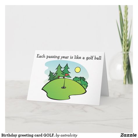 Happy Birthday Golf, Disney Birthday Card, Greeting Card Sentiments, Birthday Verses For Cards, Golf Birthday Cards, Birthday Verses, Golf Birthday, Masculine Birthday Cards, Verses For Cards