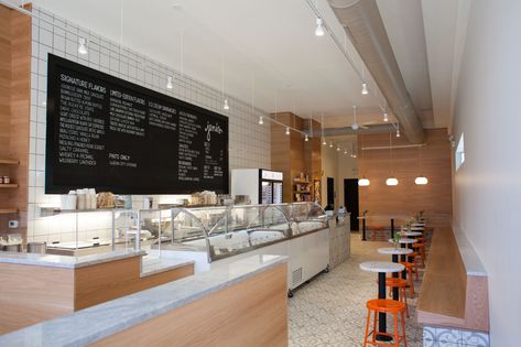 Jeni's Wicker Park - Jeni's Splendid Ice Creams Jenis Ice Cream, Jeni's Ice Cream, Ice Cream Menu, Ice Shop, Chicago Girls, Sandwich Restaurant, Frozen Yogurt Shop, Yogurt Shop, Ice Cream Design