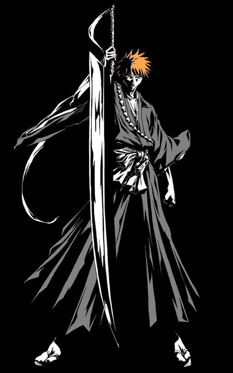 Anime Silhouette, Bleach Ichigo Bankai, Ichigo Kurosaki Wallpaper, Soul Reaper, Bleach Drawing, Anime Picture Hd, Bleach Anime Ichigo, Bleach Anime Art, Kurosaki Ichigo