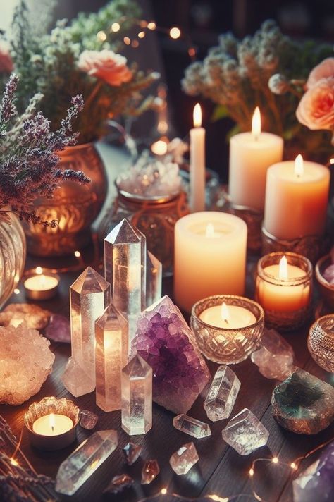 Tout Rose, Crystal Altar, Crystal Aesthetic, 27th Birthday, Spirit Science, Witchy Woman, Human Design, Healing Energy, Crystal Grid