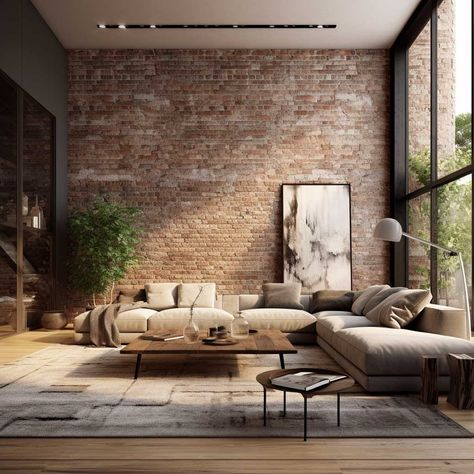 7+ Secrets to Perfecting Modern Interiors with Exposed Brick Walls • 333+ Images • [ArtFacade] Exposed Brick Lounge Room, Modern Brick Accent Wall, Exposed Brick Walls Living Room Modern, Painted Brick Walls Interior, Interior Brick Wall Ideas Living Room, Brick Interior Design Living Rooms, Expose Brick Wall, Brick Wall Living Room Decor, White Brick Interior Wall