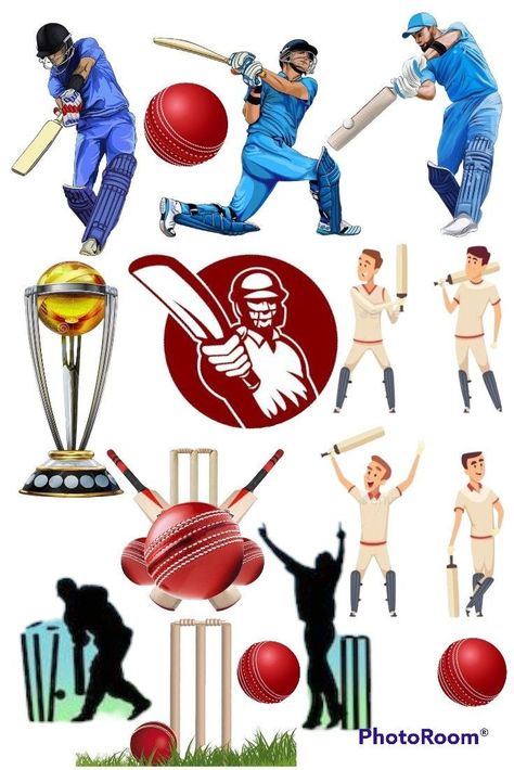 Cricket Toppers For Cake, Cricket Cake Topper, Cricket Theme Cake Topper Printable, Cricket Theme Cake Birthdays, Cricket Cakes For Boys, Magician Cake, Cricket Birthday Cake, Cricket Stickers, Diy Cake Topper Printable