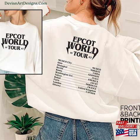 Epcot World Tour Sweatshirt Around The Disneyland Shirt Classic Hoodie Check more at https://devianartdesigns.com/product/epcot-world-tour-sweatshirt-around-the-disneyland-shirt-classic-hoodie/ Friends Drinking, Disneyland Shirt, Disney Vacation Shirts, Rap Shirt, Drinking Around The World, Disneyland Shirts, Drinking Team, Travel Tees, Anniversary Shirt