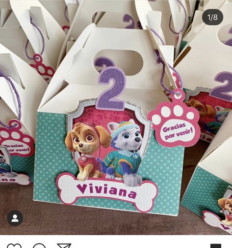 Skye And Everest Birthday Party, Everest Birthday Party, Paw Patrol Favors, Skye And Everest, Sky Paw Patrol, Imprimibles Paw Patrol, Paw Patrol Girl, Party Boxes, Paw Patrol Cake