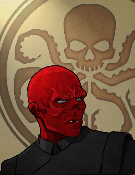 Red Skull Hydra poster by James Pine on Behance Red Skull Marvel, Marvel Universe Characters, Divine Art, Marvel Drawings, Horror Movie Art, Red Skull, Super Villains, Movie Art, Horror Movie