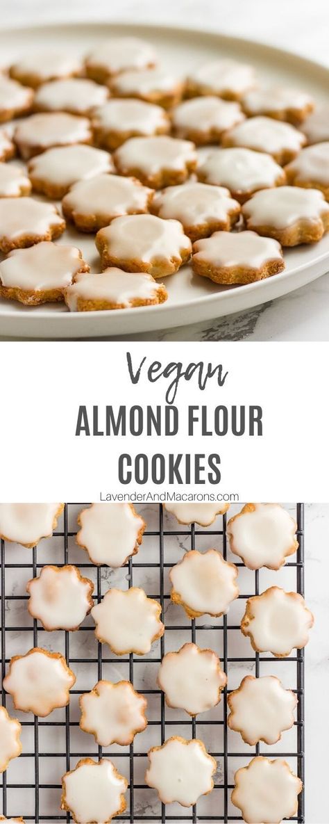 Looking for easy and healthy cookies recipe to make this weekend? Try my Vegan Almond flour cookies. These little treats are crispy, moderately sweet and pair wonderfully with your cup of coffee or tea. Almond Flour Biscuits, Lavender Macarons, Almond Meal Cookies, Low Carb Biscuit, Vegan Cookie, Almond Flour Cookies, No Flour Cookies, Healthy Cookie Recipes, Almond Flour Recipes