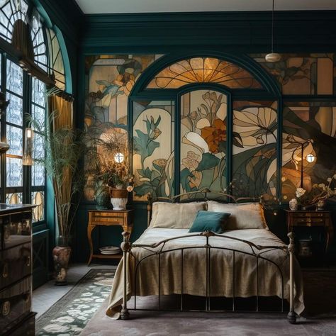 Vintage Eclectic Bedroom, Clawfoot Tub Ideas, Vintage Eclectic Home, Clawfoot Tubs, Tub Ideas, Deco Bedroom, Relaxing Bedroom, Fantasy Homes, Fantasy House