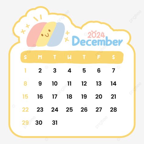 Calender Designs Unique, Preschool Monthly Calendar, Calender 2024 Designs, Booklet Cover, Calendar Cute, Calendar Png, Calendar December, Preschool Colors, December Calendar