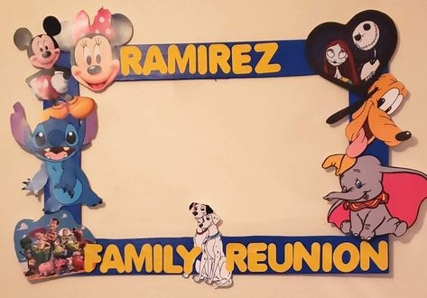 Disney photobooth frame Disney Photobooth, Photobooth Frame, Photo Booth Frame, Family Reunion, Photo Booth, Diy Projects, Disney Characters, Disney, Frame