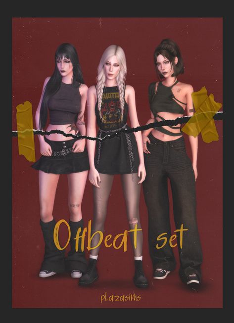 Sims 4 Rock Cc, Sims4 Cc Tops, Sims 4 Cc Tops Female, Sims Collection, Different Body Sizes, Top With Chain, Cc Packs, Sims 4 Challenges, Sims 4 Black Hair