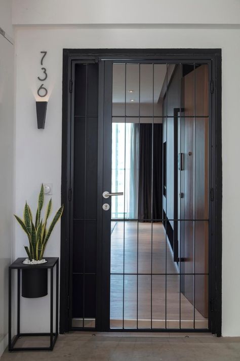 Creative Safety Door Design Ideas With Grill To Secure Your home - Engineering Discoveries Grills Design, Security Door Design, Safety Door Design, Modern Window Grill, Home Window Grill Design, Porte In Ferro, Window Grill Design Modern, Door And Window Design, Door Grill