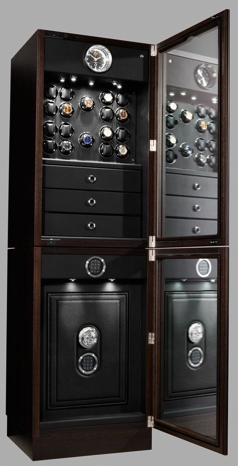 Man Home Decor, Luxury Safe, Watch Safes, Watch Winders, Men Closet, Watch Storage, Curtains Living, Room Curtains, Watch Winder