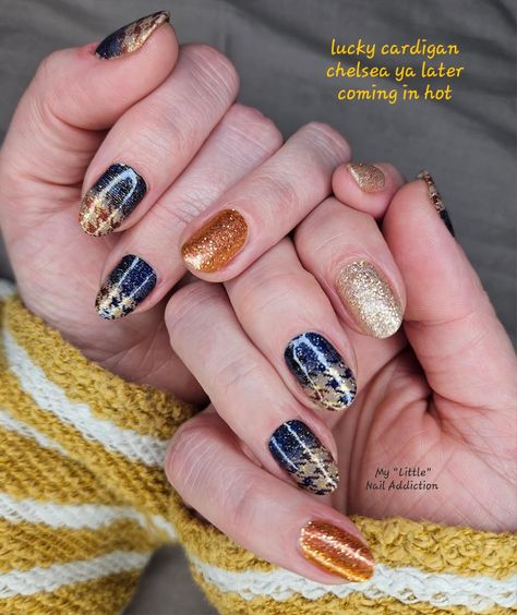 Fall Color Street Combos, Color Street Fall Combos, Color Street Combos, Fall Color Street, Color Street Fall, Nail Color Combos, Black Hair Balayage, Fall Manicure, Plaid Nails