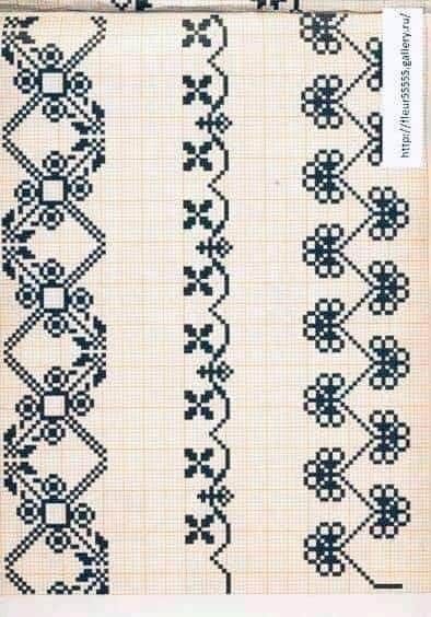 Cross Stitch Boarders, Chicken Cross Stitch, Gingham Embroidery, Cross Stitch Border Pattern, Cross Stitch Geometric, Knitting Machine Patterns, Stitch Clothes, Hardanger Embroidery, Embroidery Stitches Tutorial