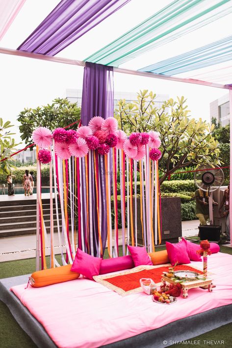 Fancy Origami Shenanigans should definitely be in your list!  #weddings #decor #haldi #weddingideas #origami Ceremony Decor Ideas, Haldi Ceremony Decorations, Bangle Ceremony, Mehendi Decor Ideas, Haldi Decor, Wedding Decor Photos, Wedding Background Decoration, Mandap Decor, Desi Wedding Decor