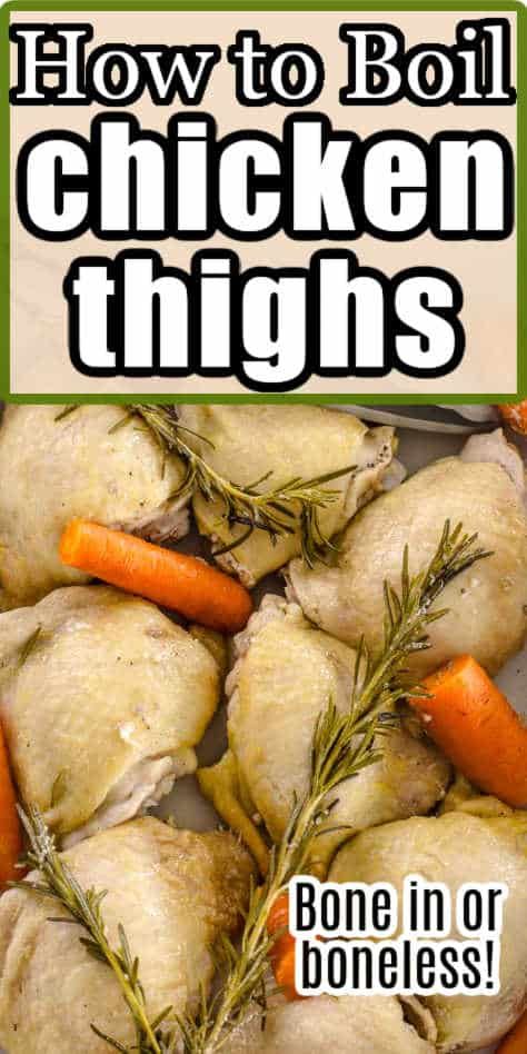 This easy method for boiling chicken thighs will be great for shredding or for eating as they are for a delicious dinner idea. Boiled Chicken Thigh Recipes, Boiled Chicken Thighs, Boiled Chicken Breast Recipes, Boil Frozen Chicken, Boiling Chicken, Boil Chicken, Chicken Giblets, Cooking Chicken Thighs, Chicken Thighs Dinner