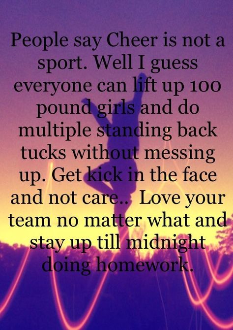 Cheer Is A Sport Quotes, Cheer Stunt Quotes, Cheer Competition Day Quotes, Cheer Is A Sport, All Star Cheer Quotes, Inspirational Cheer Quotes, Cheer Memes So True, Cheer Memes Funny, Cheer Quotes Motivational