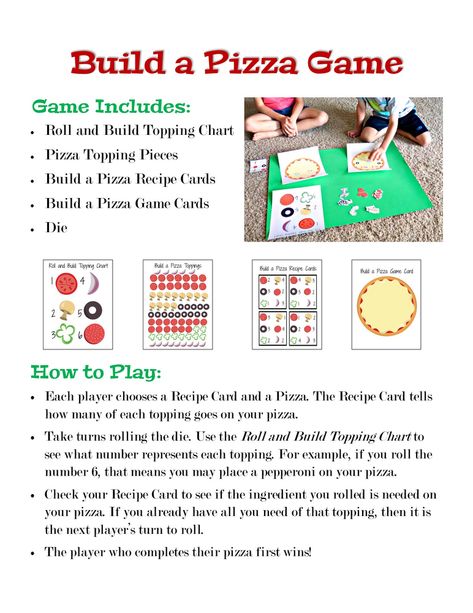 Pizza Games For Kids, Chef Boyardee Pizza, Preschool Pizza, Pizza Party Games, Kids Pizza Party, Pizza Project, Stick Puppet, Pizza Party Birthday, Brownie Ideas