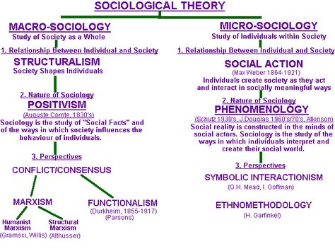 Macro and Micro Sociological Theory: A diagram of theoretical perspectives and their theorists Sociology A Level, Sociology Theory, What Is Sociology, Sociology Major, Sociology Class, Sociological Imagination, Human Science, Study Site, Psychology Studies