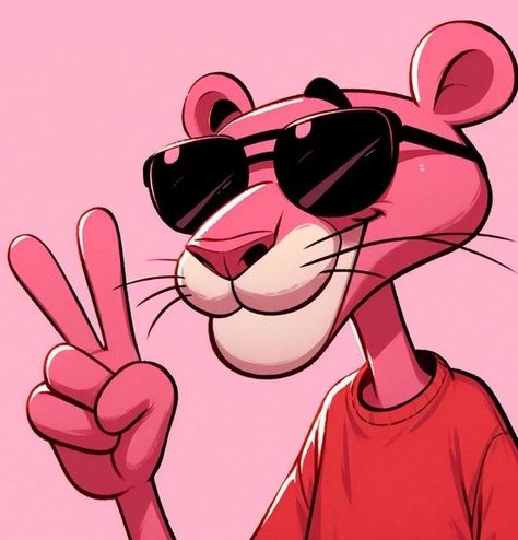 Pink Panther, Panther, Sunglasses, Pink