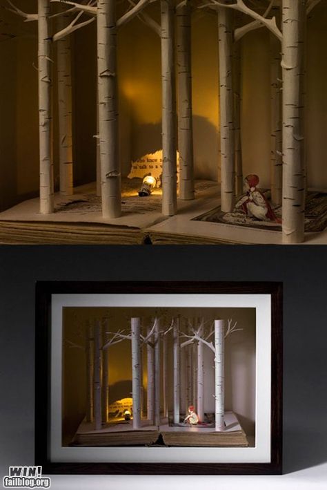 Su Blackwell, Shadow Box Kunst, Book Sculptures, Great Works Of Art, Shadow Box Art, Book Sculpture, Book Folding, Art Objects, Clever Ideas