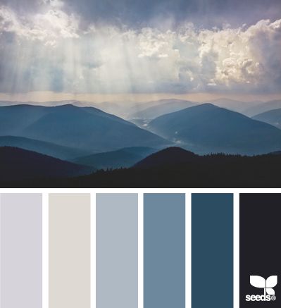 Blues Bathroom Colors Schemes, Design Seeds Color Palette, Seeds Color, Color Concept, Winter Blanket, Color Palate, Design Seeds, Design Industrial, Bathroom Colors