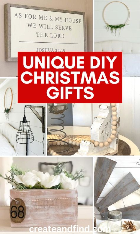 Cheap, unique, and thoughtful DIY farmhouse Christmas gifts for friends, family, coworkers, and neighbors. Diy Gifts Christmas Family, Easy Christmas Gifts For Coworkers, Unique Diy Christmas Gifts, Wooden Christmas Gifts, Homemade Christmas Gifts For Family, Inexpensive Diy Christmas Gifts, Homemade Christmas Cake, Unique Christmas Gifts Diy, Easy Homemade Christmas Gifts