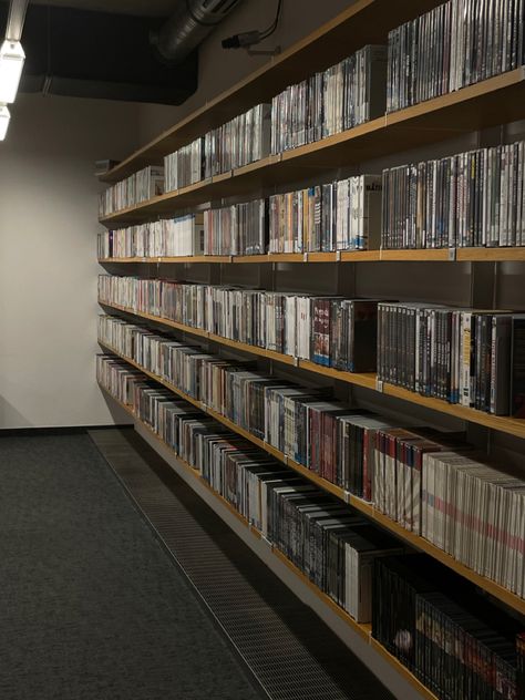 Dvd Collection Aesthetic, Dvd Library, Collection Aesthetic, Dvd Collection, Aesthetic Light, Reading Music, Books Reading, Bookcase, Dvd