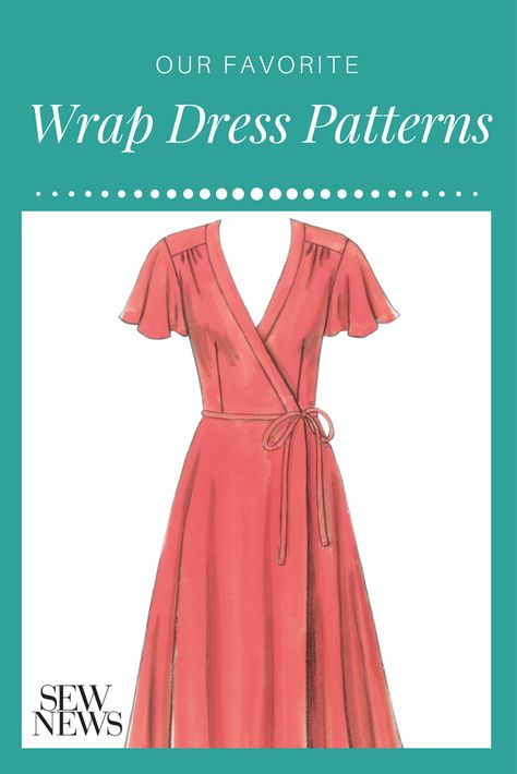 Wrap Dress Pattern Sewing, Things To Sew, Wrap Dress Sewing Patterns, Summer Wrap Dress, Dress Sewing Patterns Free, Diy Sy, Wrap Dress Pattern, Sew Ins, Mid Summer