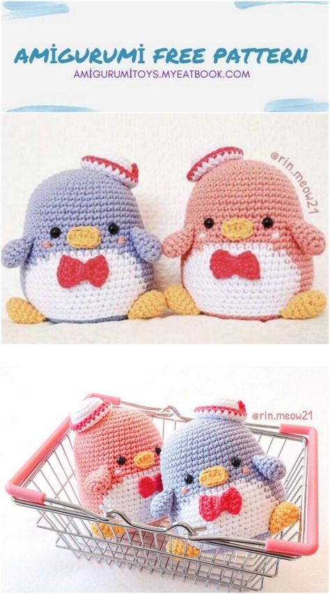 PATRONES AMIGURUMI GRATIS: PATRON GRATIS PINGUINO AMIGURUMI 46586 Crocheted Stuffed Animals, Crochet Penguin, Crochet Keychain Pattern, Pola Amigurumi, Crochet Animals Free Patterns, Crochet Design Pattern, Kawaii Crochet, Crochet Amigurumi Free Patterns, Crochet Amigurumi Free