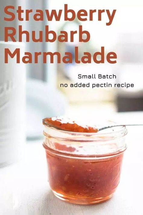 Rhubarb Marmalade Recipe, Strawberry Marmalade Recipe, Rhubarb Marmalade, Strawberry Marmalade, Dehydrating Recipes, Easy Jam Recipe, Pectin Recipes, Rhubarb Coffee Cakes, French Sweets