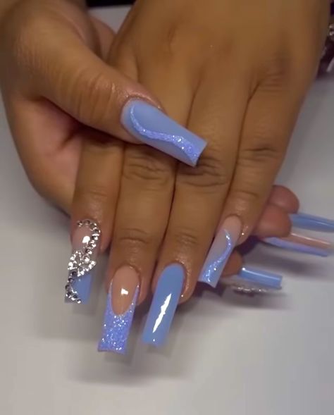 Navy Blue Nails, Exotic Nails, Nails Blue, Birthday Nails, Dream Nails, Fire Nails, Girl Life Hacks, Best Acrylic Nails, Square Nails