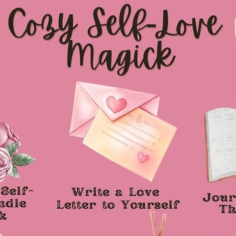 Comfy Cozy Witch Jennie Blonde on Instagram: "I’m a bit late in posting this as the beginning of February was filled with illness. But here are some cozy ways to tap into some self-love Magick! 💖 . 🕯️ do some self-love candle Magick 🕯️ write a love letter to yourself 🕯️ journal your thoughts 🕯️ carry around a self-love sachet 🕯️ draw yourself a ritual bath 🕯️ find time for quiet meditation . . What will you do to honor yourself and your self-love needs? . . Feel free to share, but please give credit to @comfycozywitch . #hearthwitchery #greenwitch #witchybooks #wordwitch #bookwitch #cottagewitch #springiscoming #winterishere #imbolcblessings #imbolcishere #imbolc #lovemagick #lovemagic #hearthwitch #sacredspace #housewitch #witchyreads #witchbook #witchybook #witchyauthor #comfycozy Self Love Magick, Magic Types, Love Letter To Yourself, Cozy Witch, Write A Love Letter, Draw Yourself, Honor Yourself, Writing A Love Letter, Cottage Witch