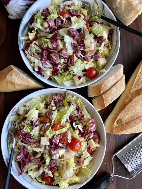 Italian Chopped Salad - Hungry Happens Salad And Dressing, Eyes Bigger, Fridge Food, Hungry Happens, Fresh Off The Boat, Italian Chopped Salad, Italian Salad Dressing, Italian Salad, Keto Foods